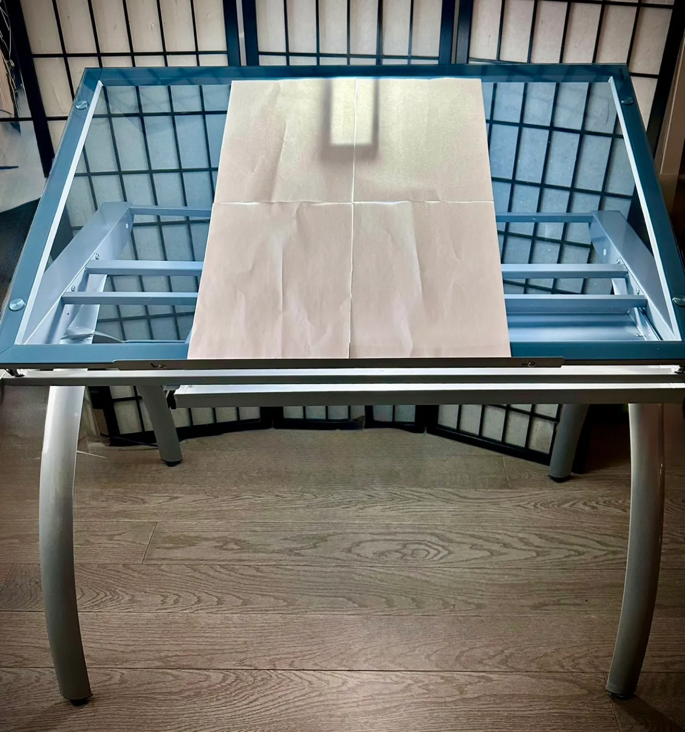 Adjustable Drafting Table with Glass Top image indicator(2)