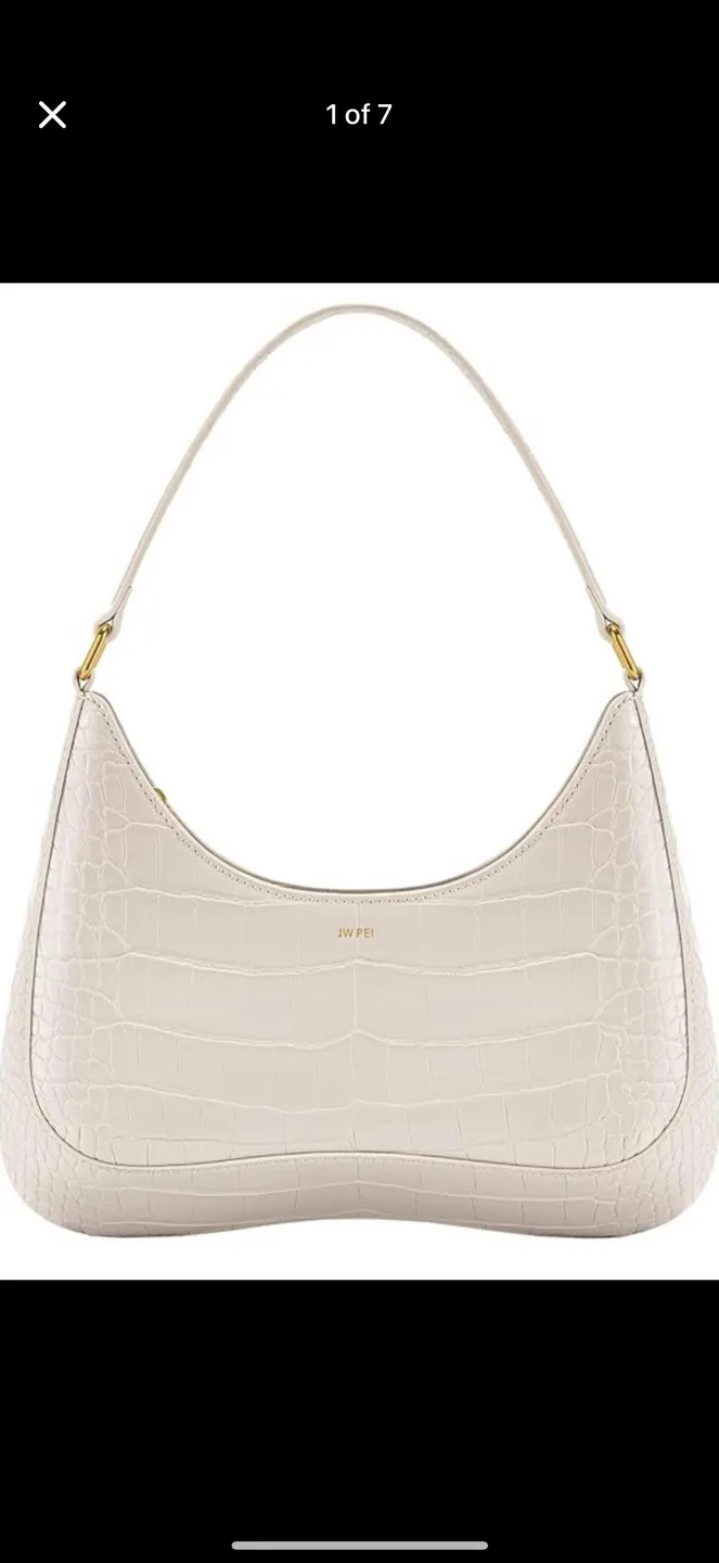 JW PEI Ruby Shoulder Bag - White Croc thumbnail