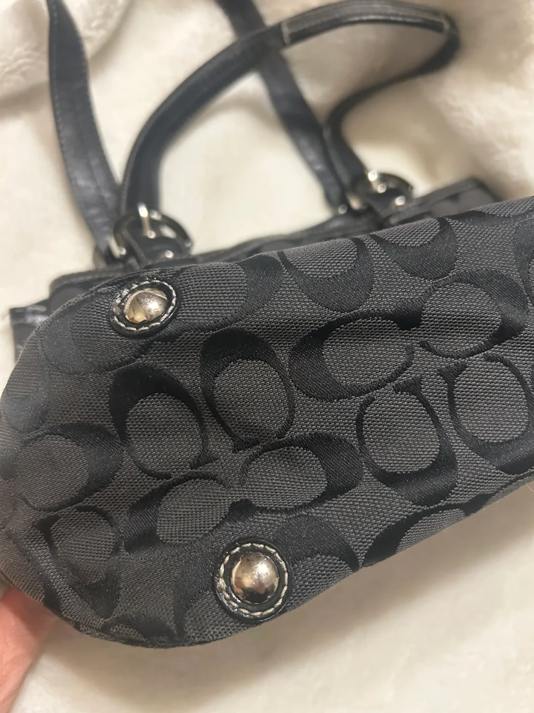 Coach Black Signature Tote Bag image indicator(2)