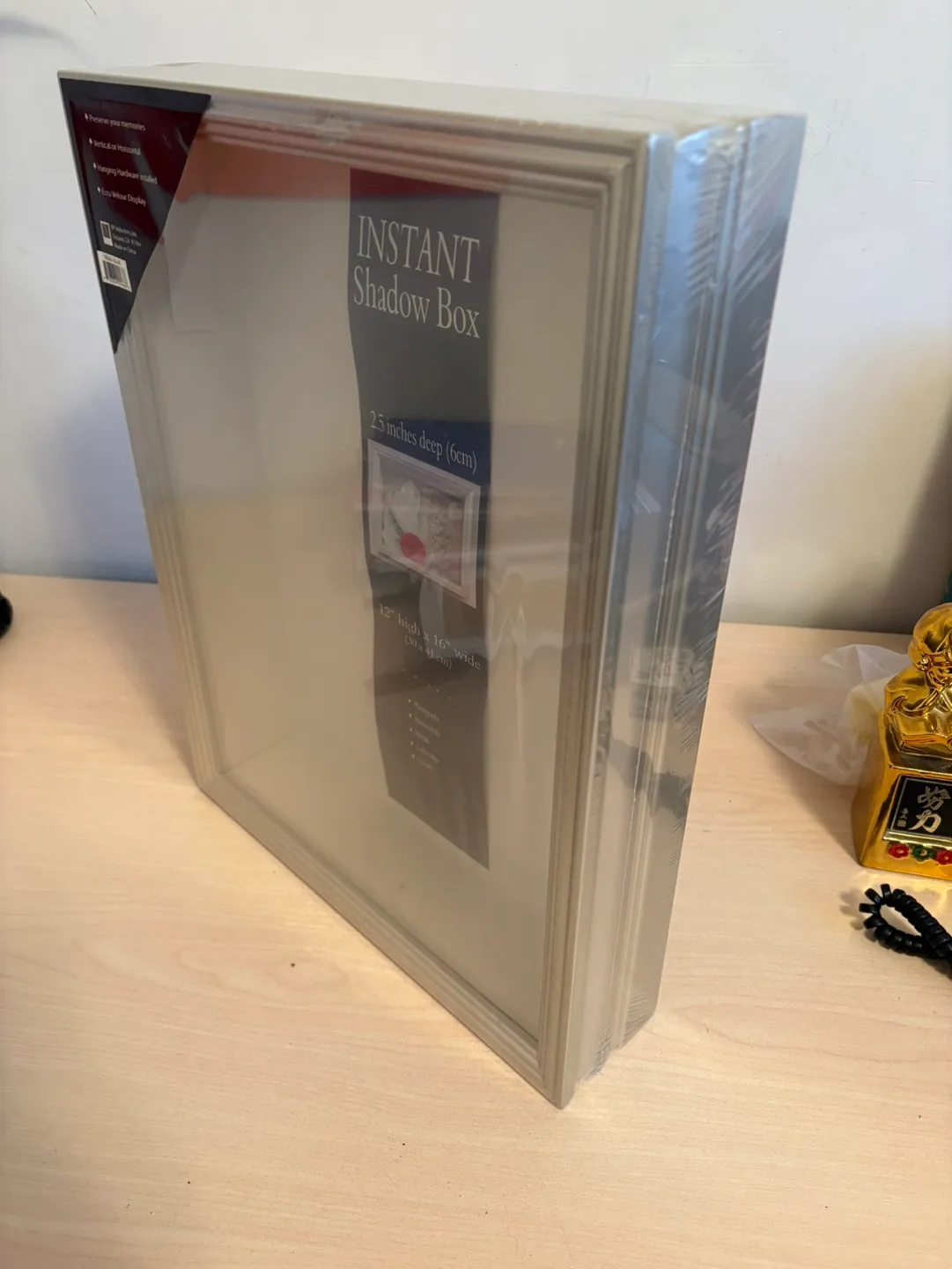 New 12x16 Silver Shadow Box Display Case -2.5 inch deep image indicator(2)