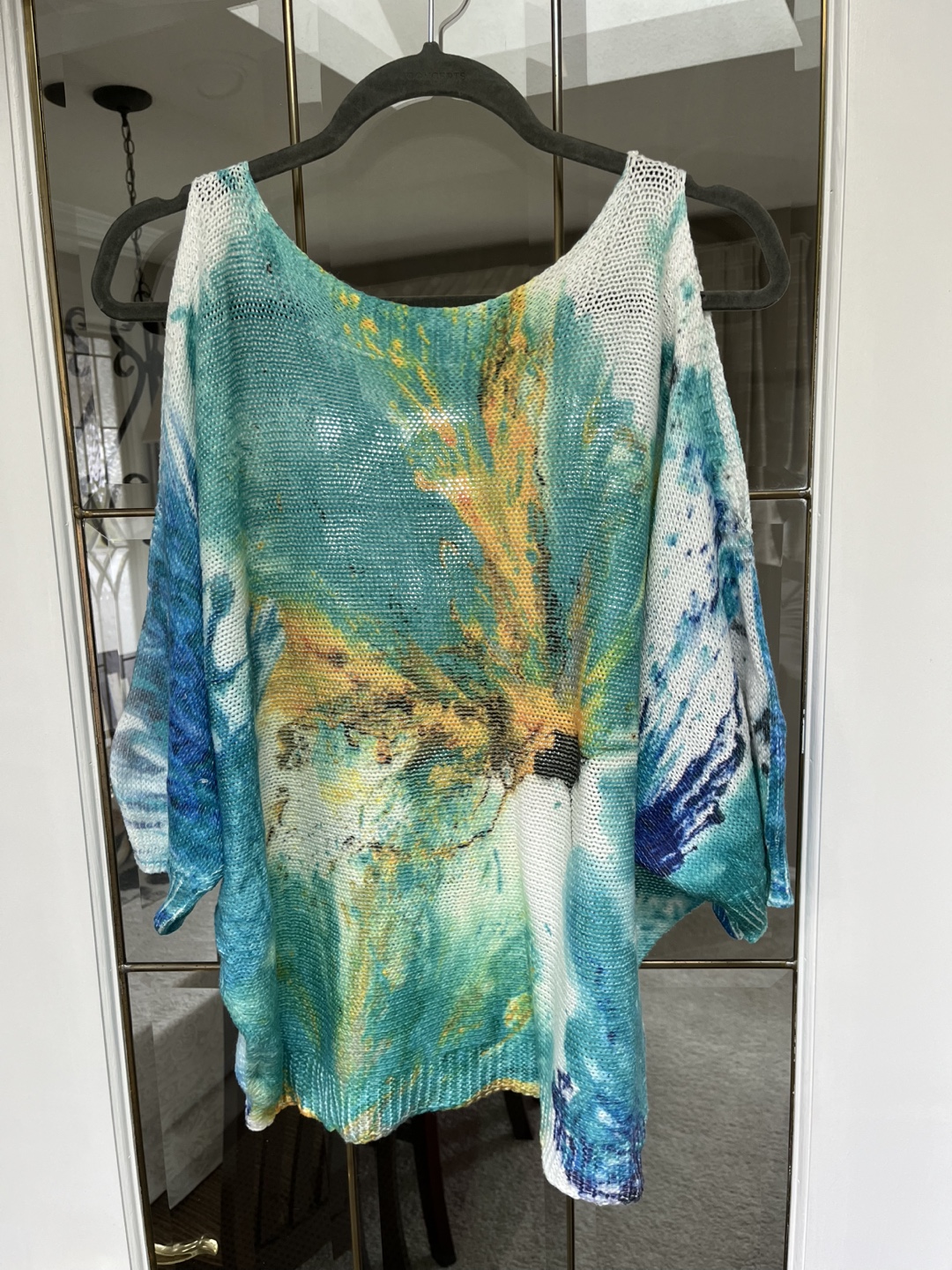 Luisa Ricci Italian Knit Cold Shoulder Top - Size L/G