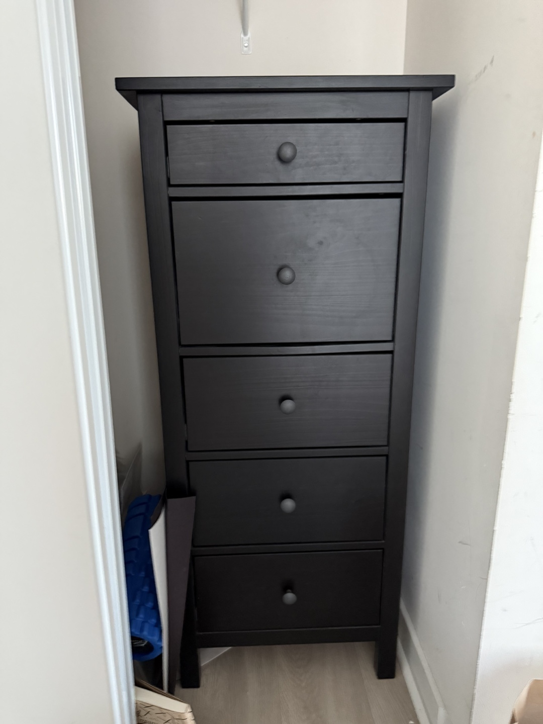 IKEA Black 5-Drawer Tall Chest