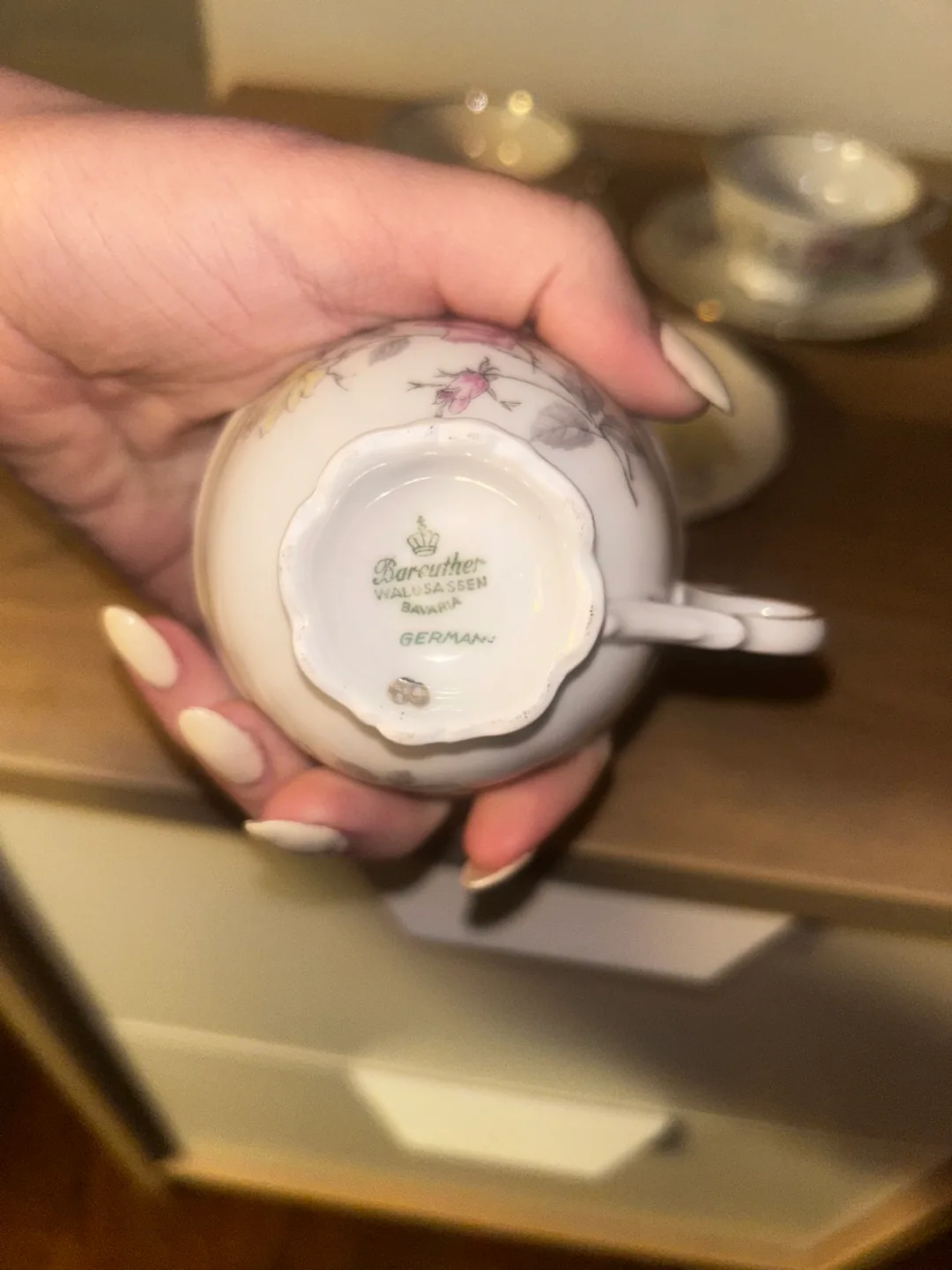 Vintage 1969 Tea Cups Bareuther Waldassen image indicator(3)