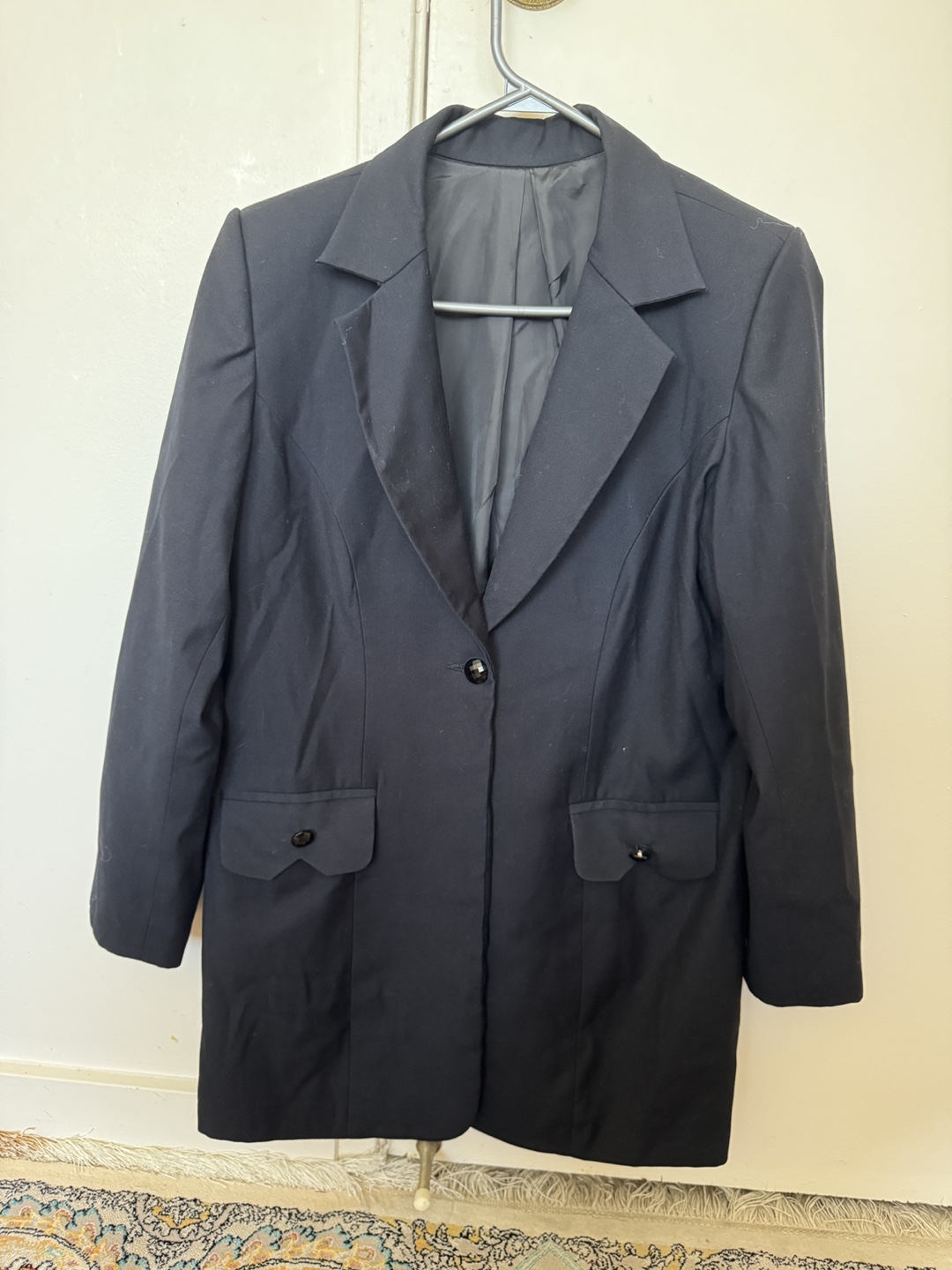 Black Women's Blazer - Long Length