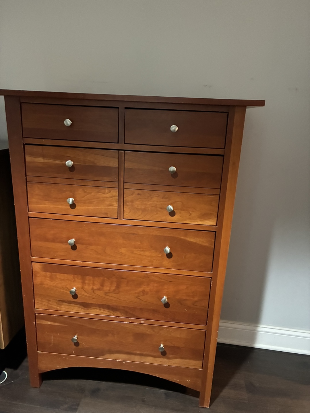 Cherry Wood 6-Drawer Chest