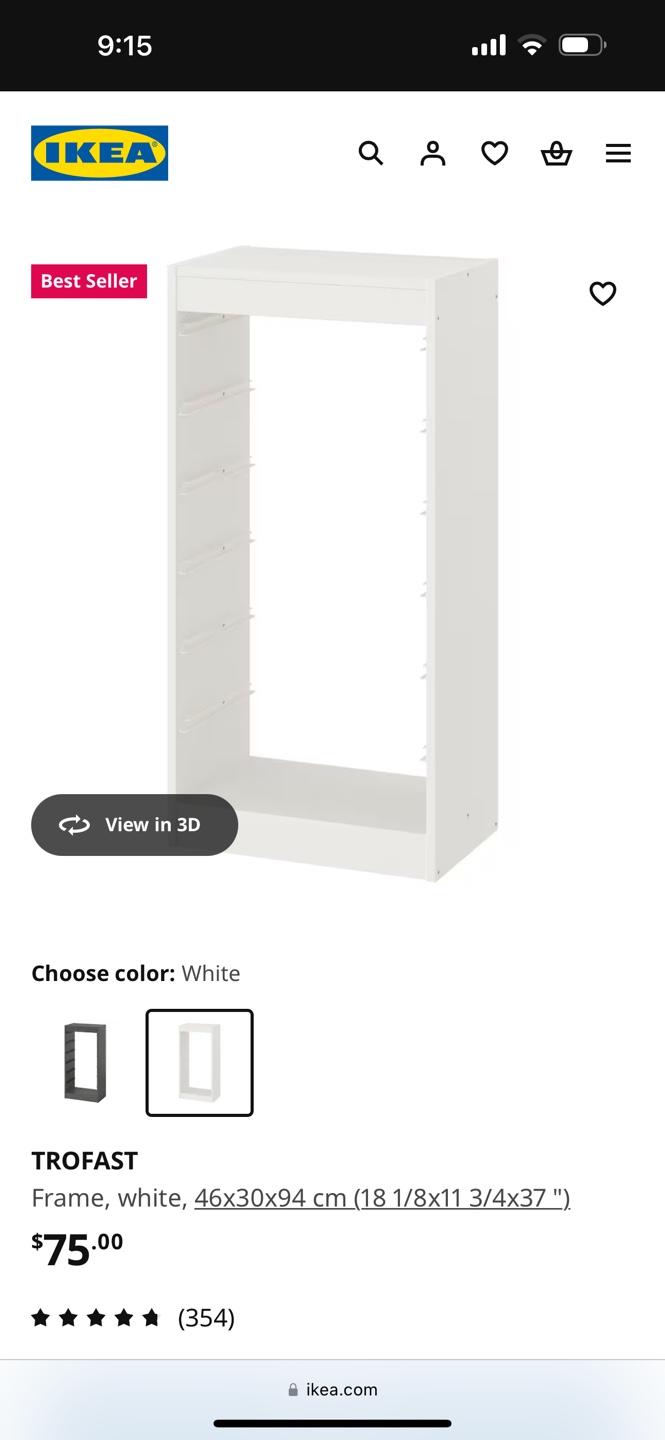 IKEA TROFAST Frame, White - photo 2