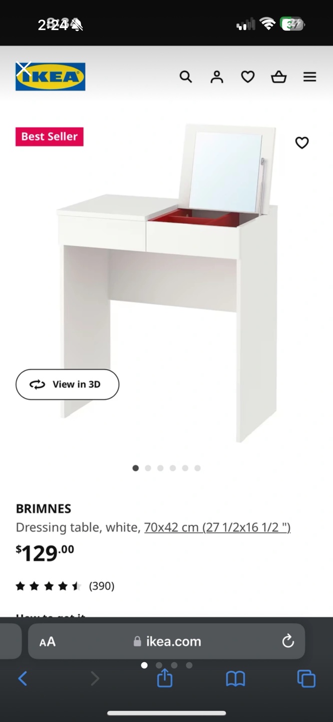 IKEA BRIMNES Dressing Table - White
