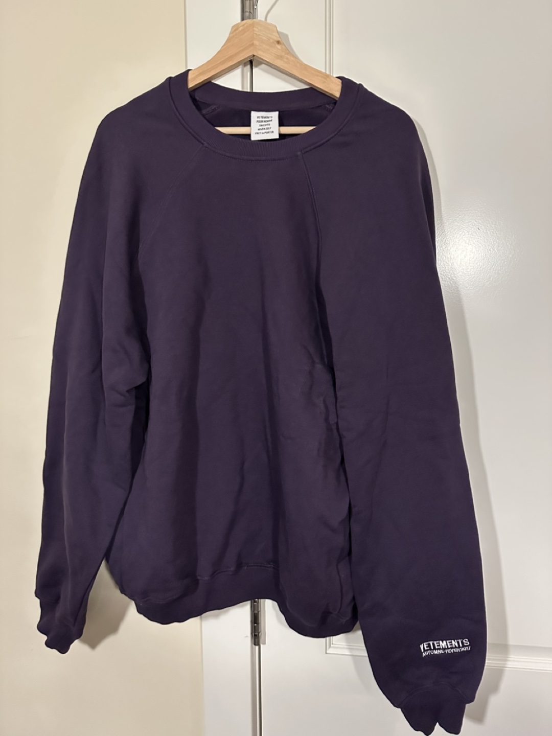 Vetements Unskinny Purple Sweatshirt