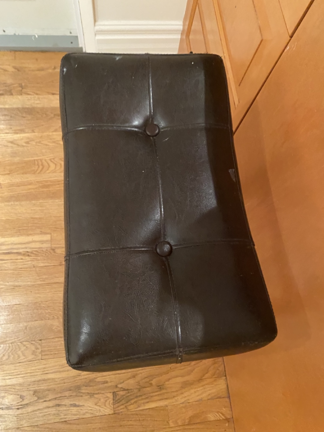 Dark Brown Leatherette Counter Stool - photo 2