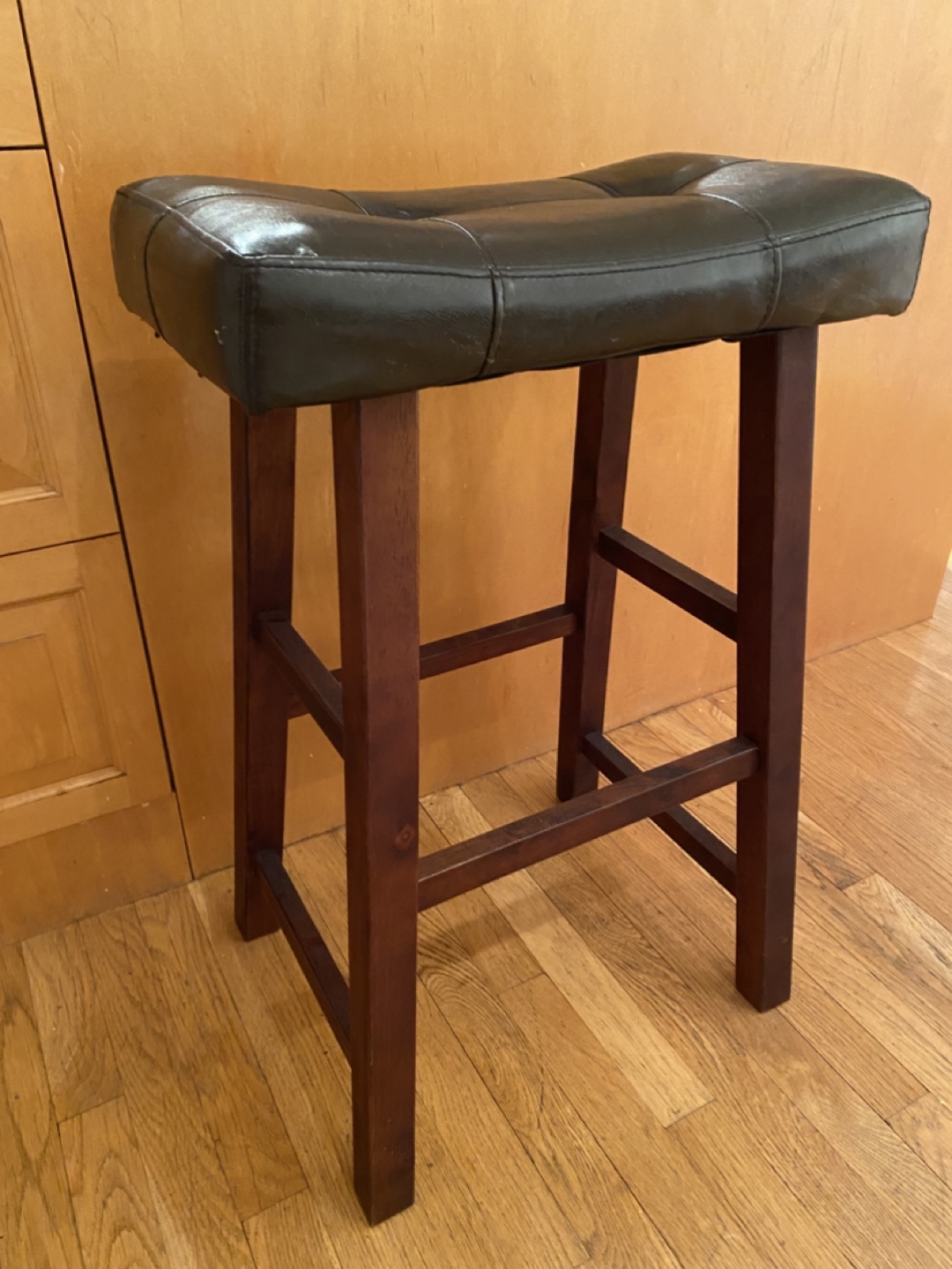 Dark Brown Leatherette Counter Stool - photo 3