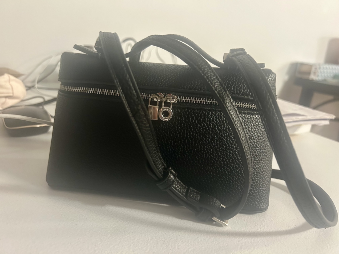 Black rectangular crossbody bag - photo 2