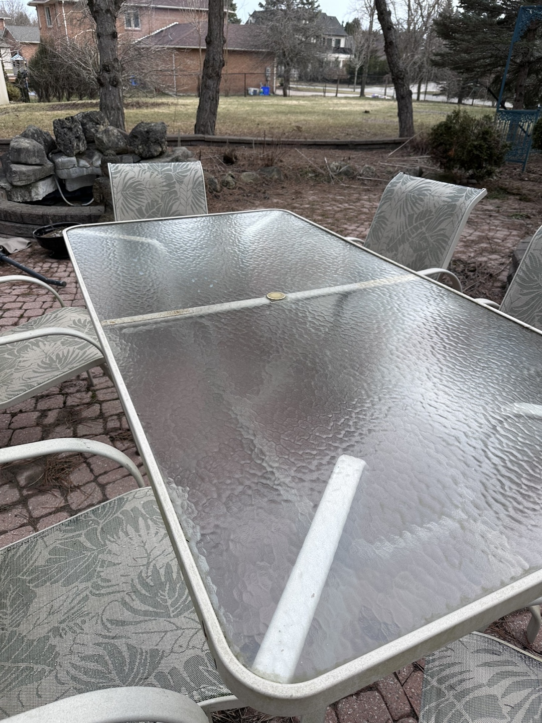 6-Piece Patio Set with Glass Top Table - photo 3
