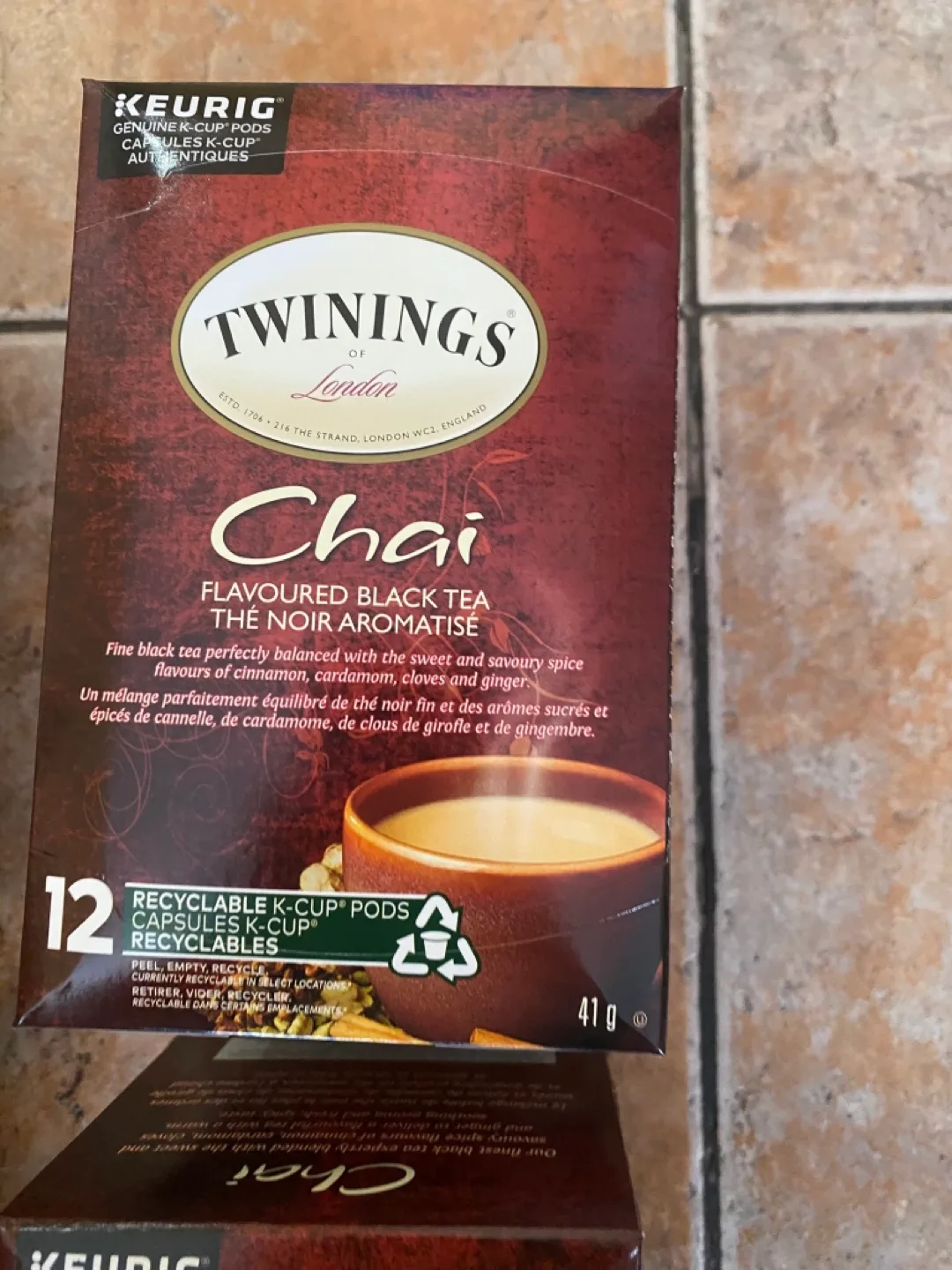 4 Boxes Chai Black Tea K-Cup pods #Freecycle image indicator(2)