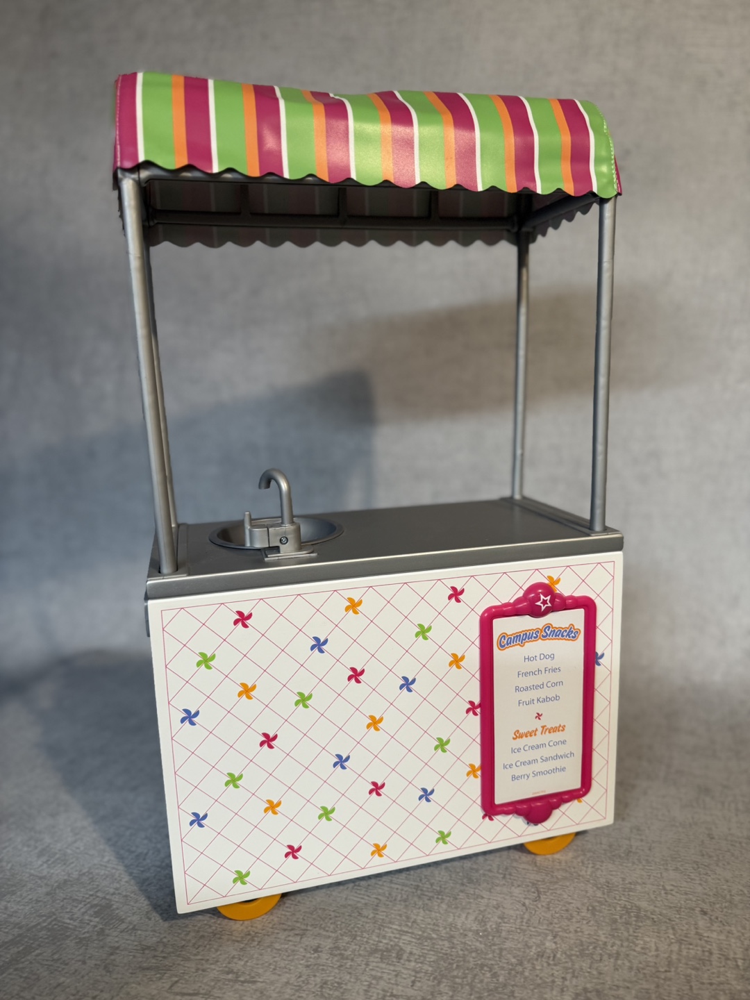 American Girl Campus Snacks Food Cart Playset - photo 4