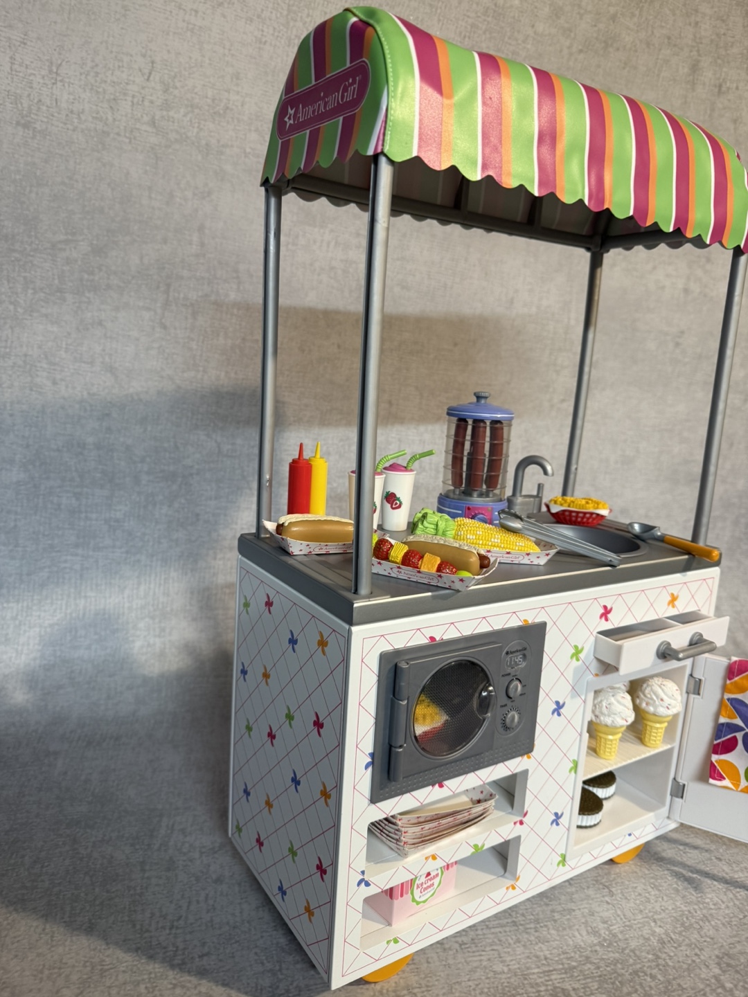 American Girl Campus Snacks Food Cart Playset - photo 2