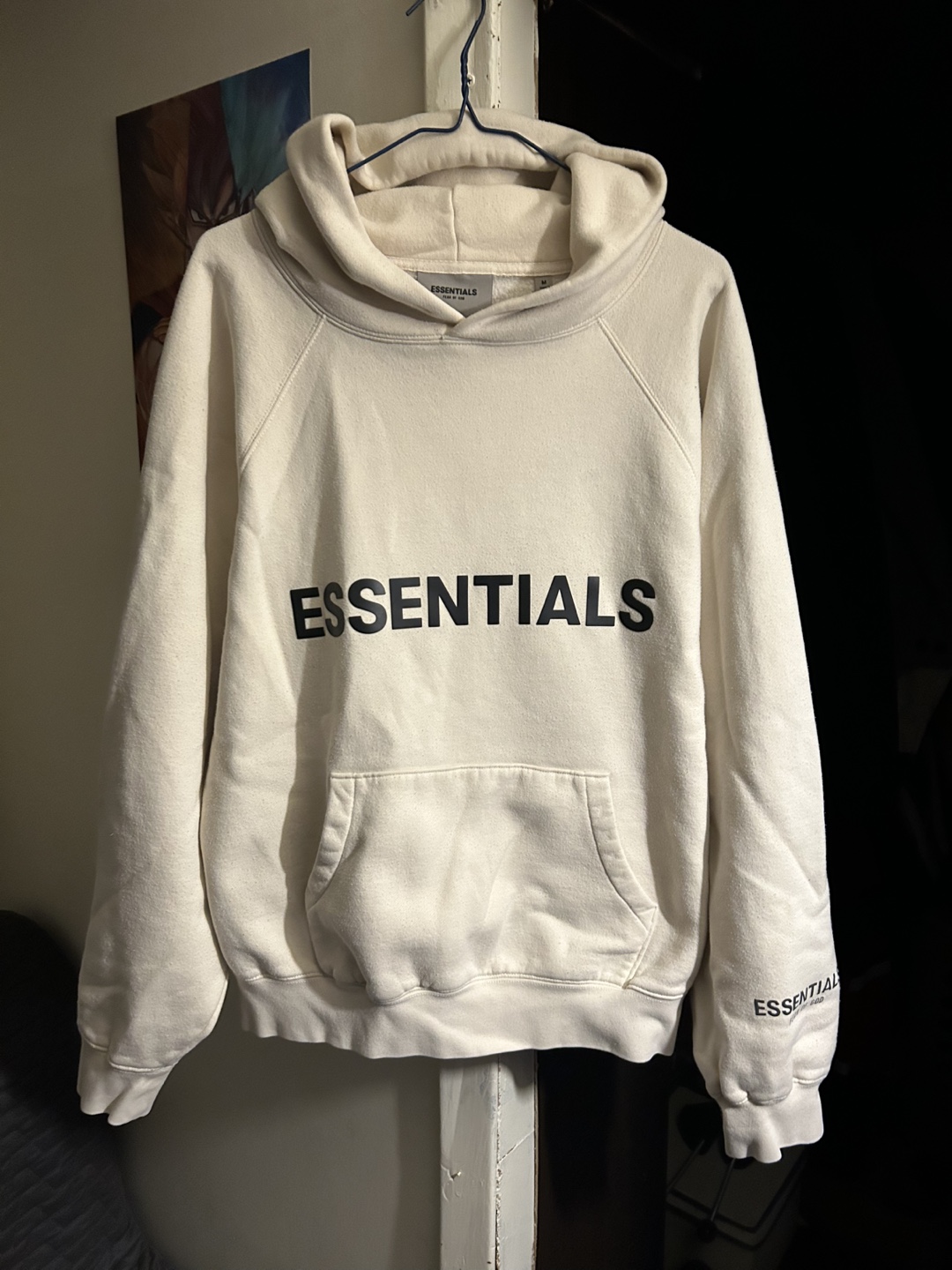 Fear of God Essentials Cream Hoodie Size M