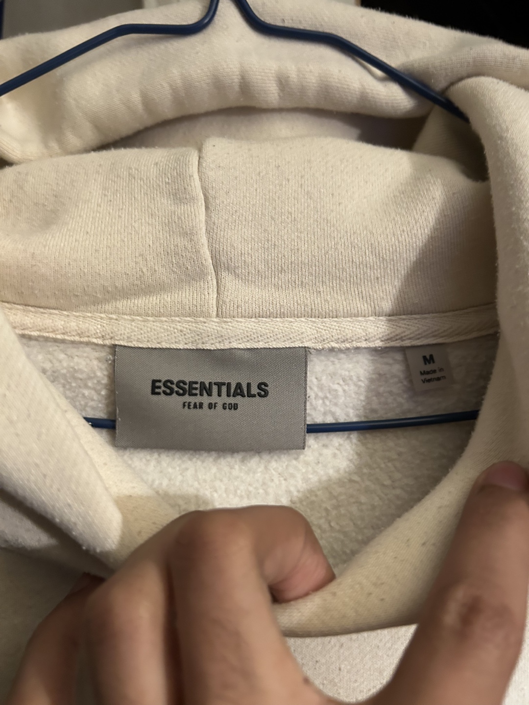 Fear of God Essentials Cream Hoodie Size M - photo 2