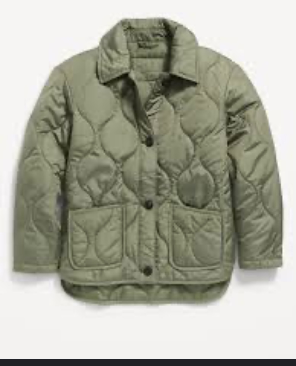 Old Navy Girls' Size L (10-12) Green Quilted Jacket