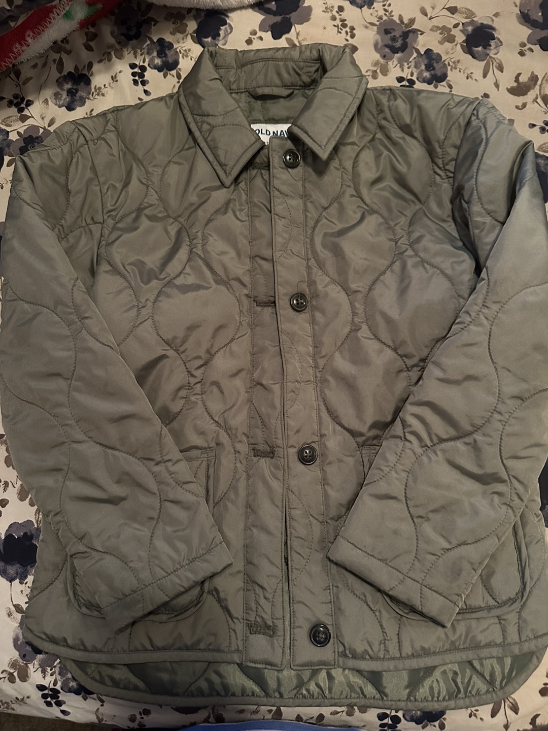 Old Navy Girls' Size L (10-12) Green Quilted Jacket - photo 2