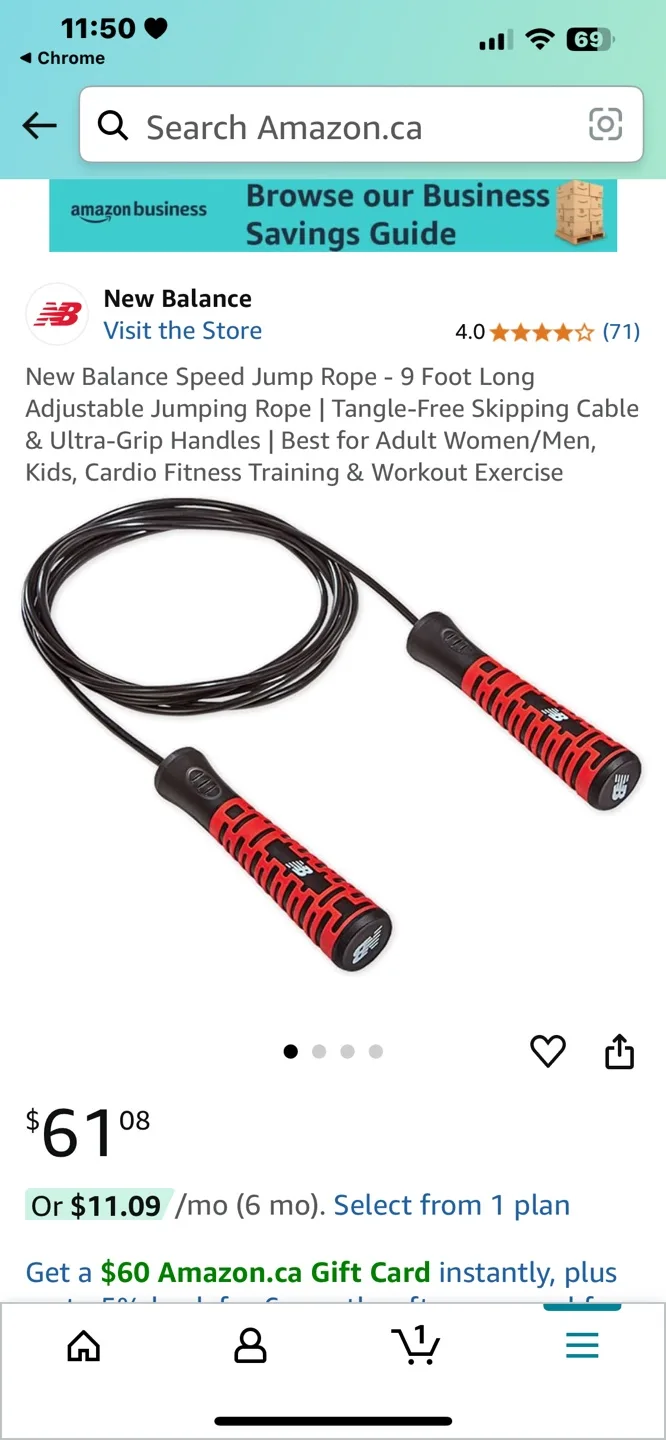 New Balance Jump Rope pick up only cash only image indicator(7)