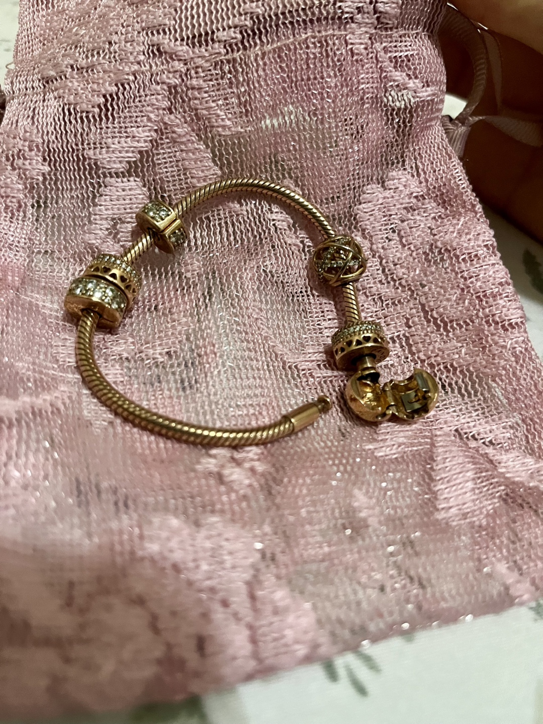 Pandora Rose Gold Bracelet with Charms - photo 2