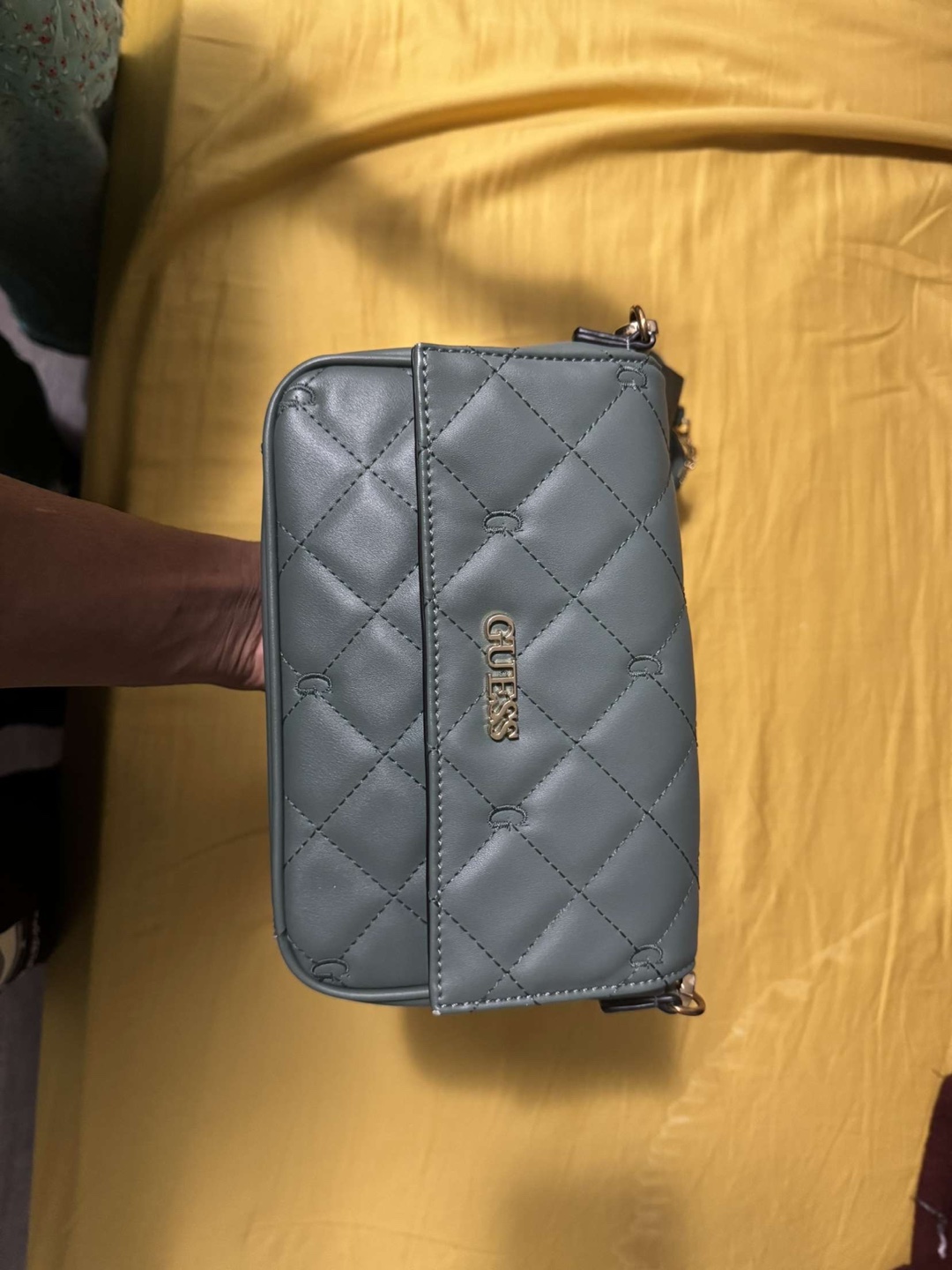 Guess quilted crossbody bag with pouch