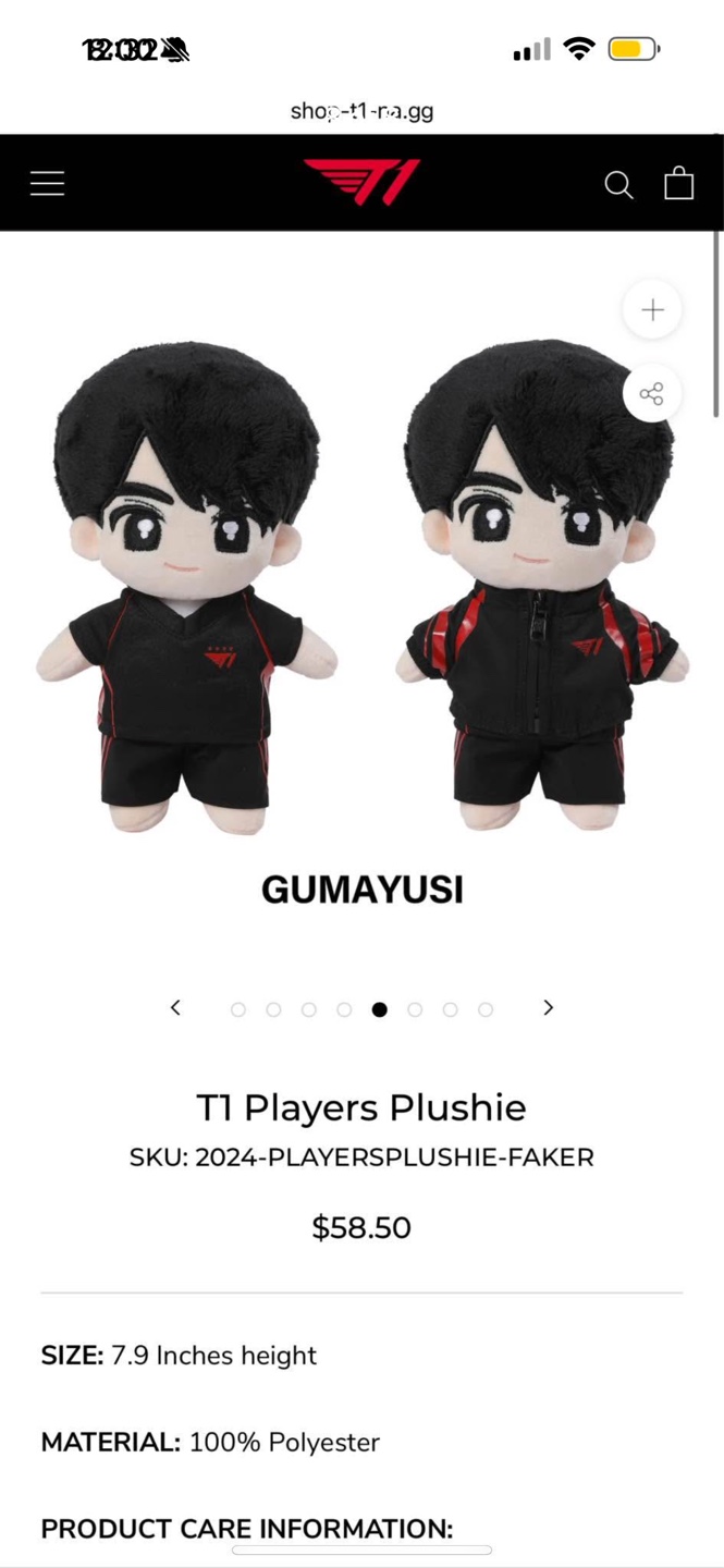 T1 動物ぬいぐるみ ZOFGK Faker Gumayusi Keria 2024 T1 PLAYERS PLUSHIE OFFICIAL PHOTOCARD DOLL SKT IDOL
