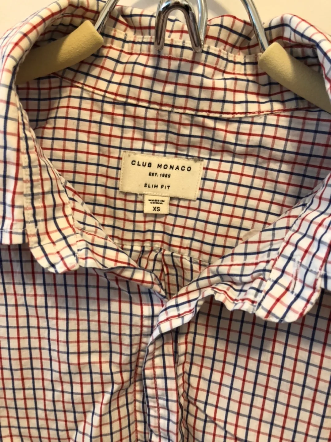 Club Monaco Men's Slim Fit Checked Long Sleeve Shirt - Size XS image indicator(3)