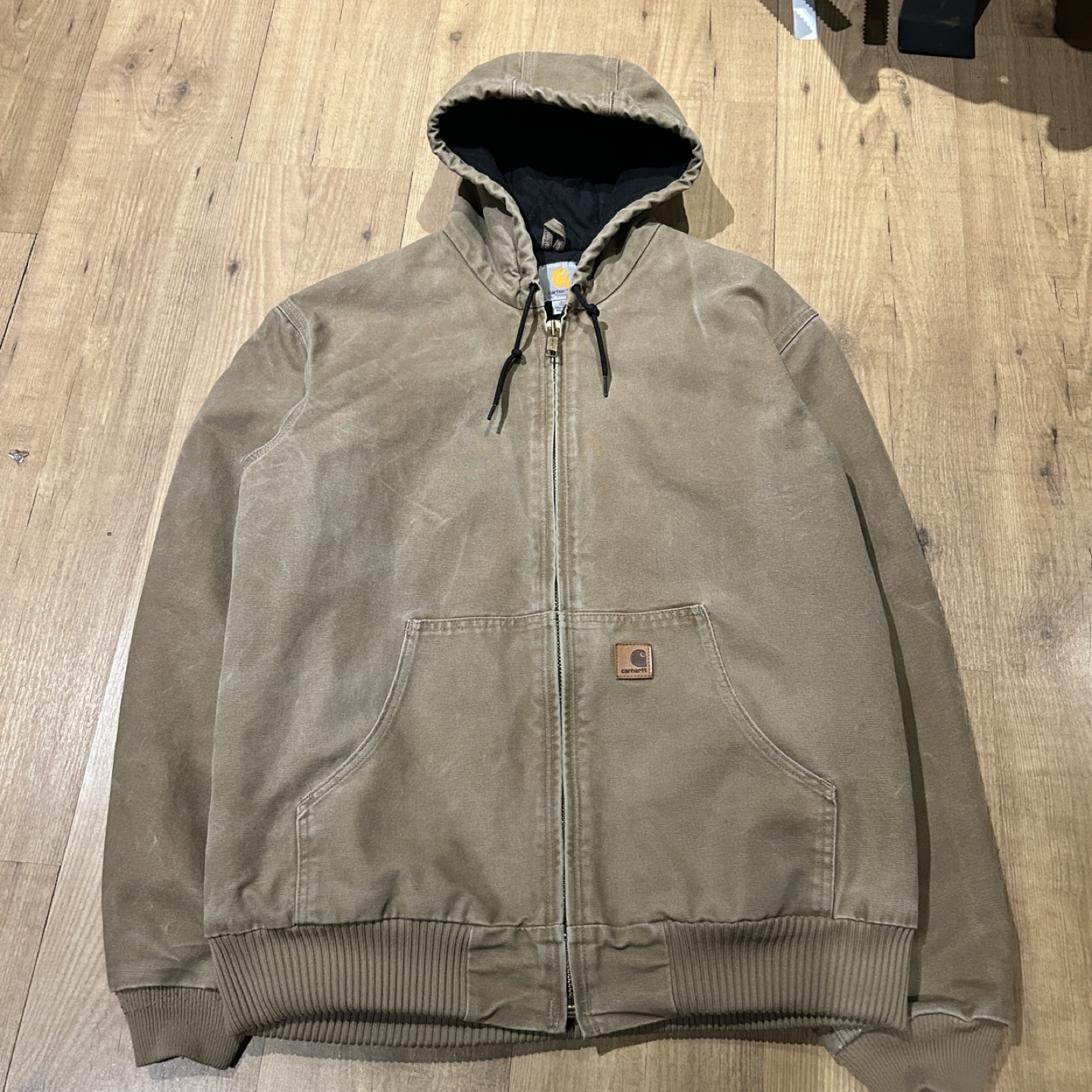 Carhartt Brown Hooded Jacket - Size L Tall