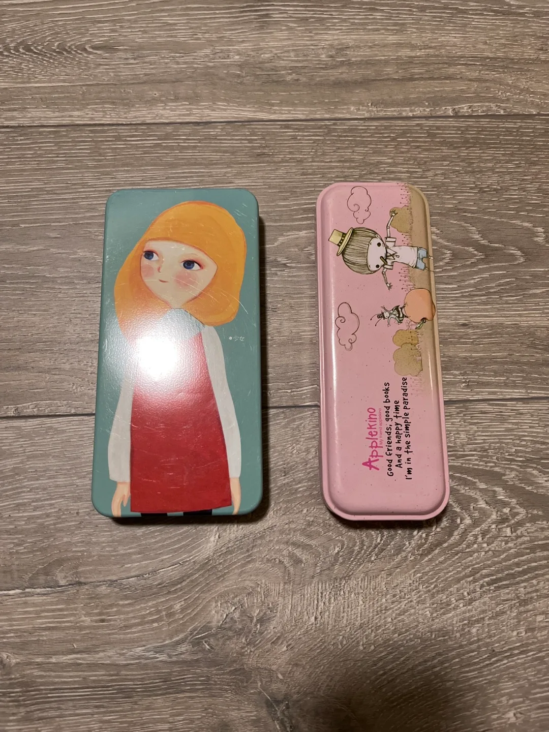 Two adorable metal pencil cases #freecycle thumbnail