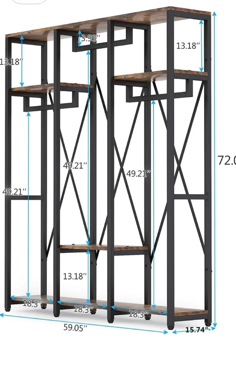 Freestanding Closet Organizer, Open Wardrobe Closet image indicator(3)