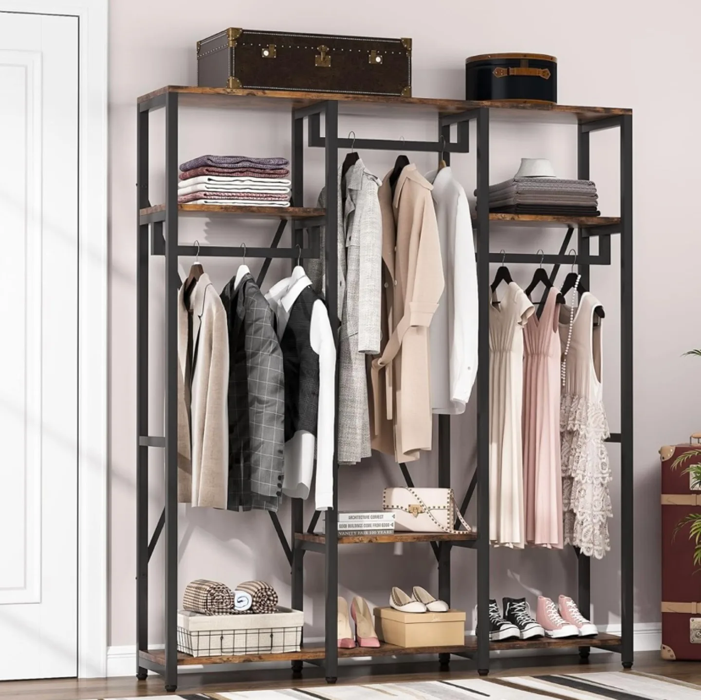 Freestanding Closet Organizer, Open Wardrobe Closet image indicator(4)