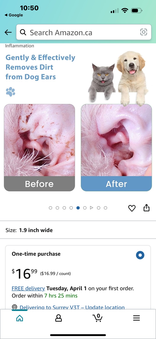 Tinioey Pet Ear Cleaning Wipes - 60 Count - photo 3