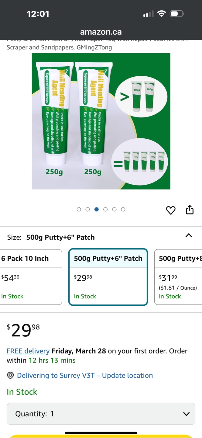 GOLife-ing Drywall Repair Kit - 6 Pack 10 Inch Patches - photo 4