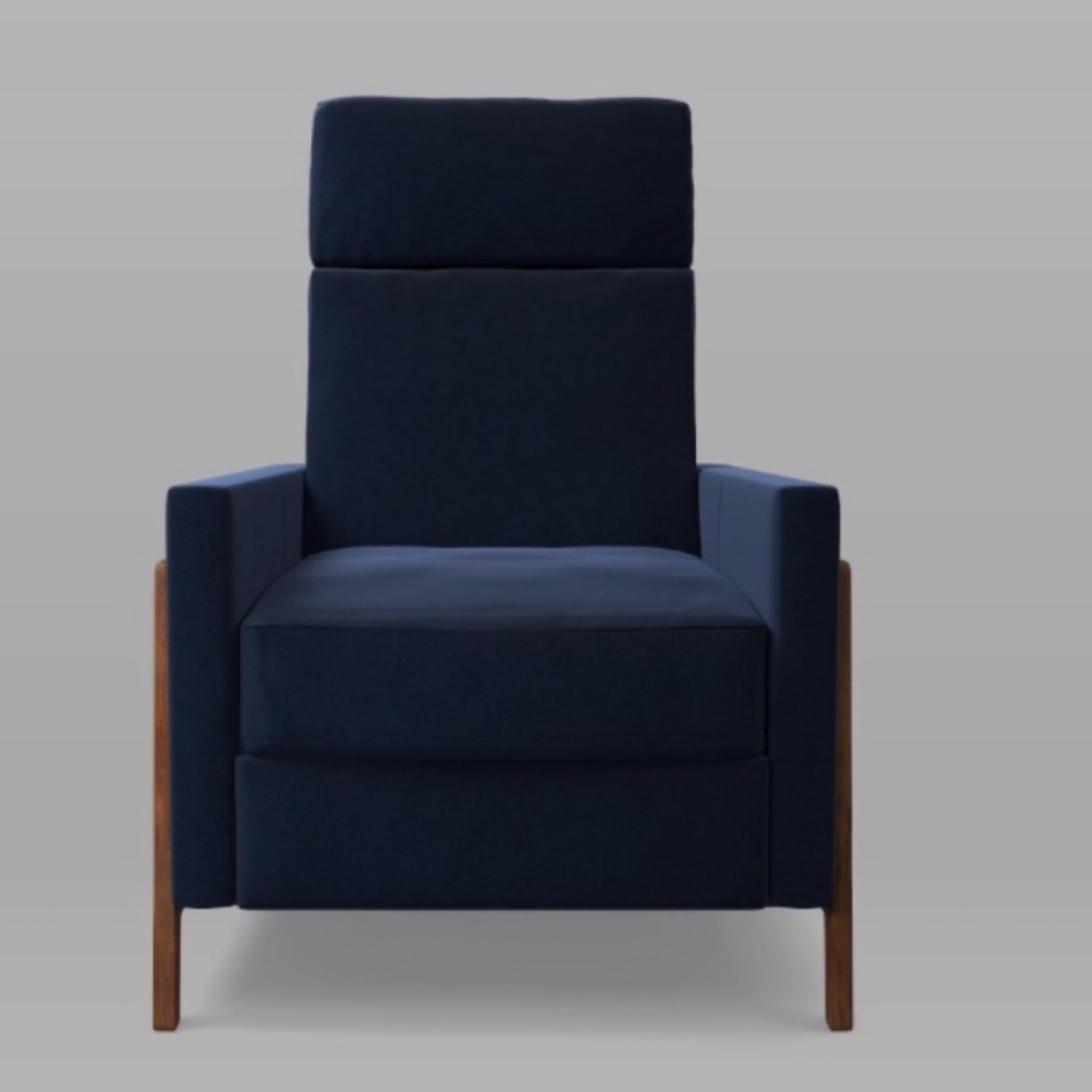West Elm Lewis Ink Blue recliner