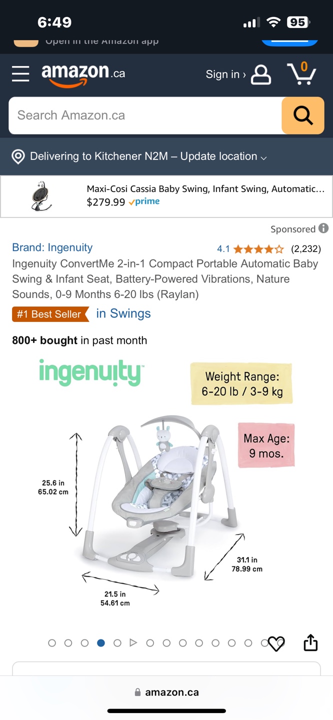 Ingenuity ConvertMe 2-in-1 Baby Swing & Infant Seat - photo 3