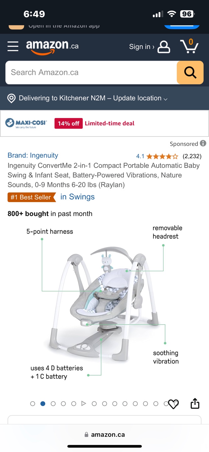 Ingenuity ConvertMe 2-in-1 Baby Swing & Infant Seat - photo 2