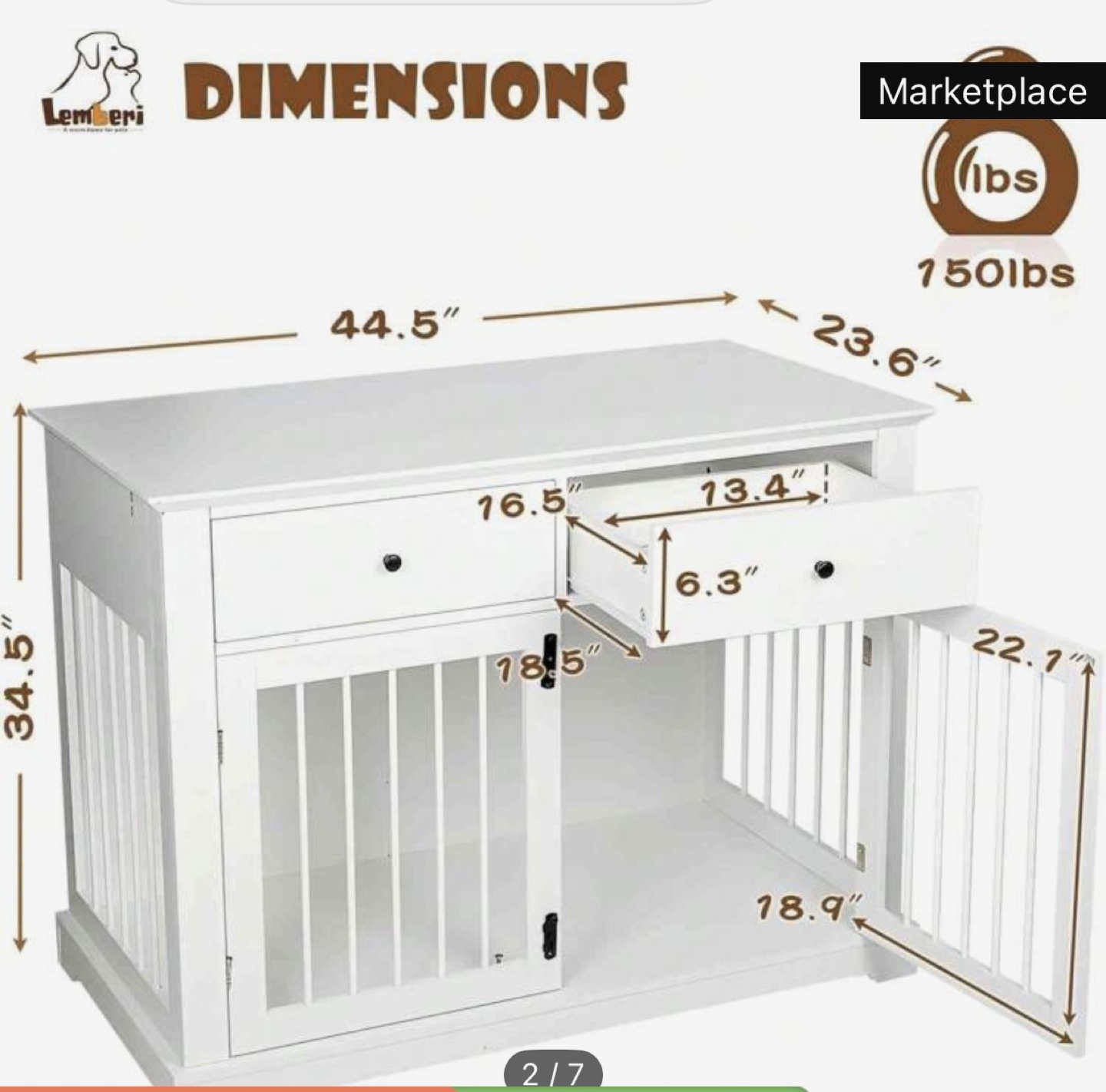 Dog Crate End Table - photo 2