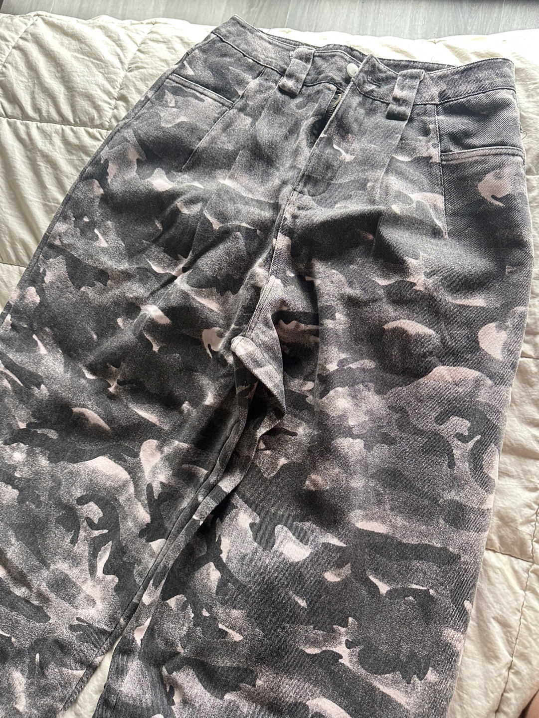 Pink and Grey Camo Jeans