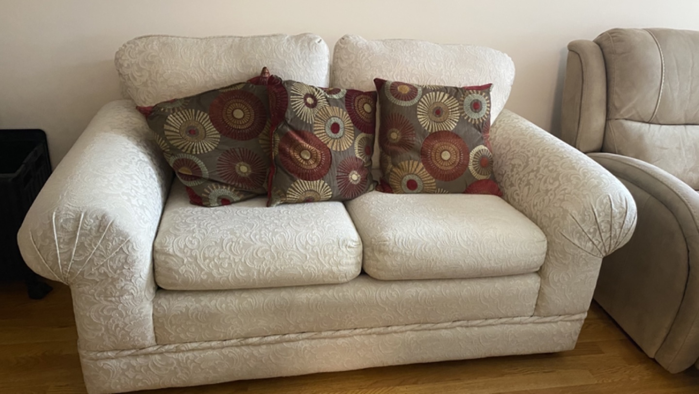 Off-white loveseat