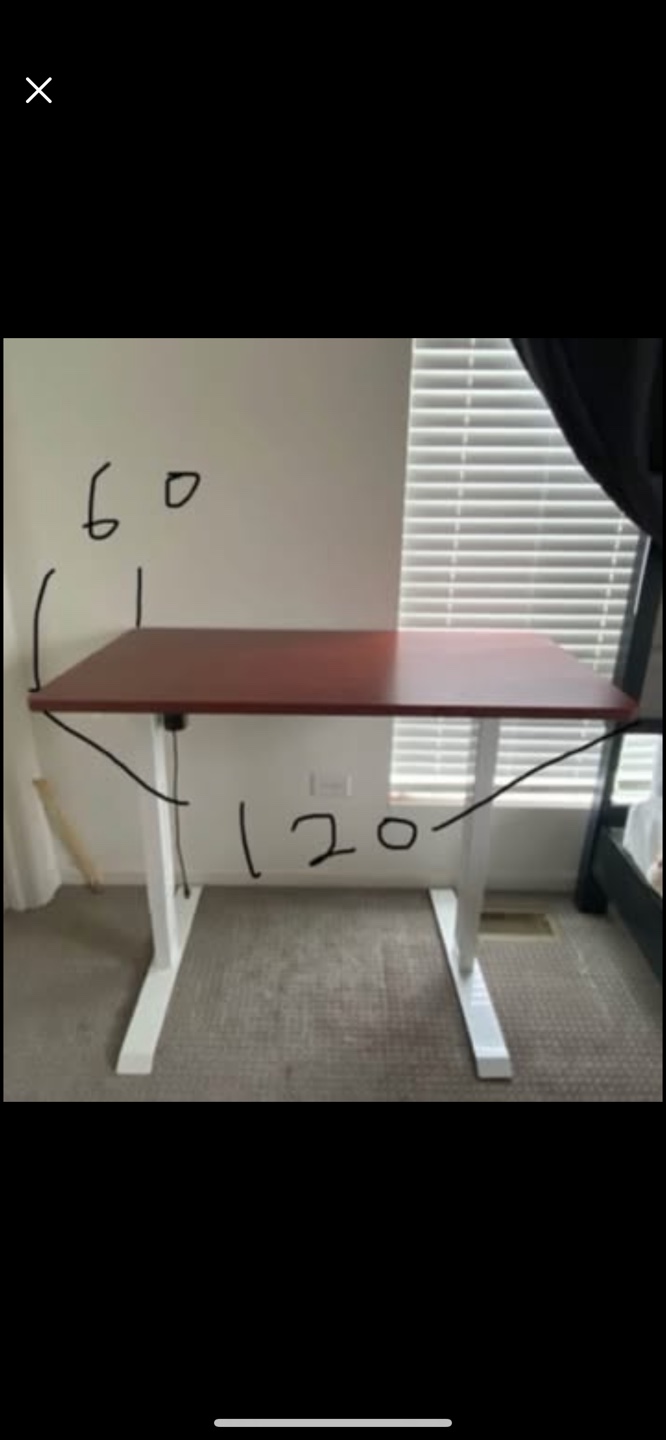 Adjustable Standing ２Desk - 60" x 120"