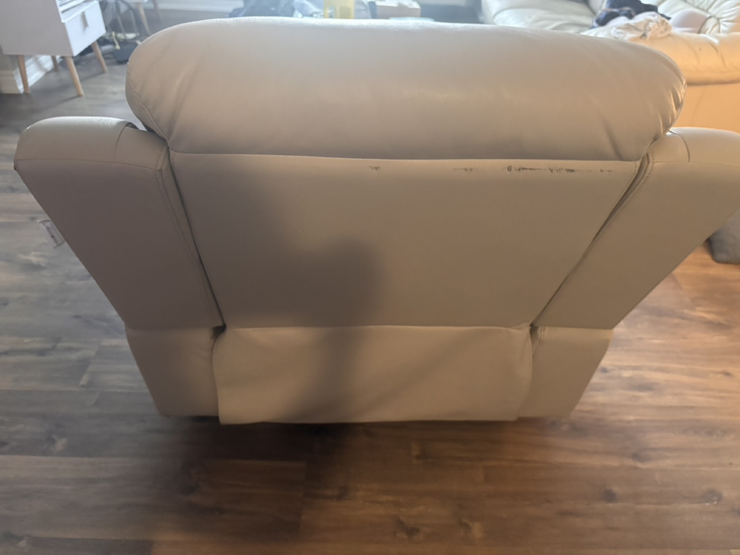 Beige Leather Recliner - photo 5