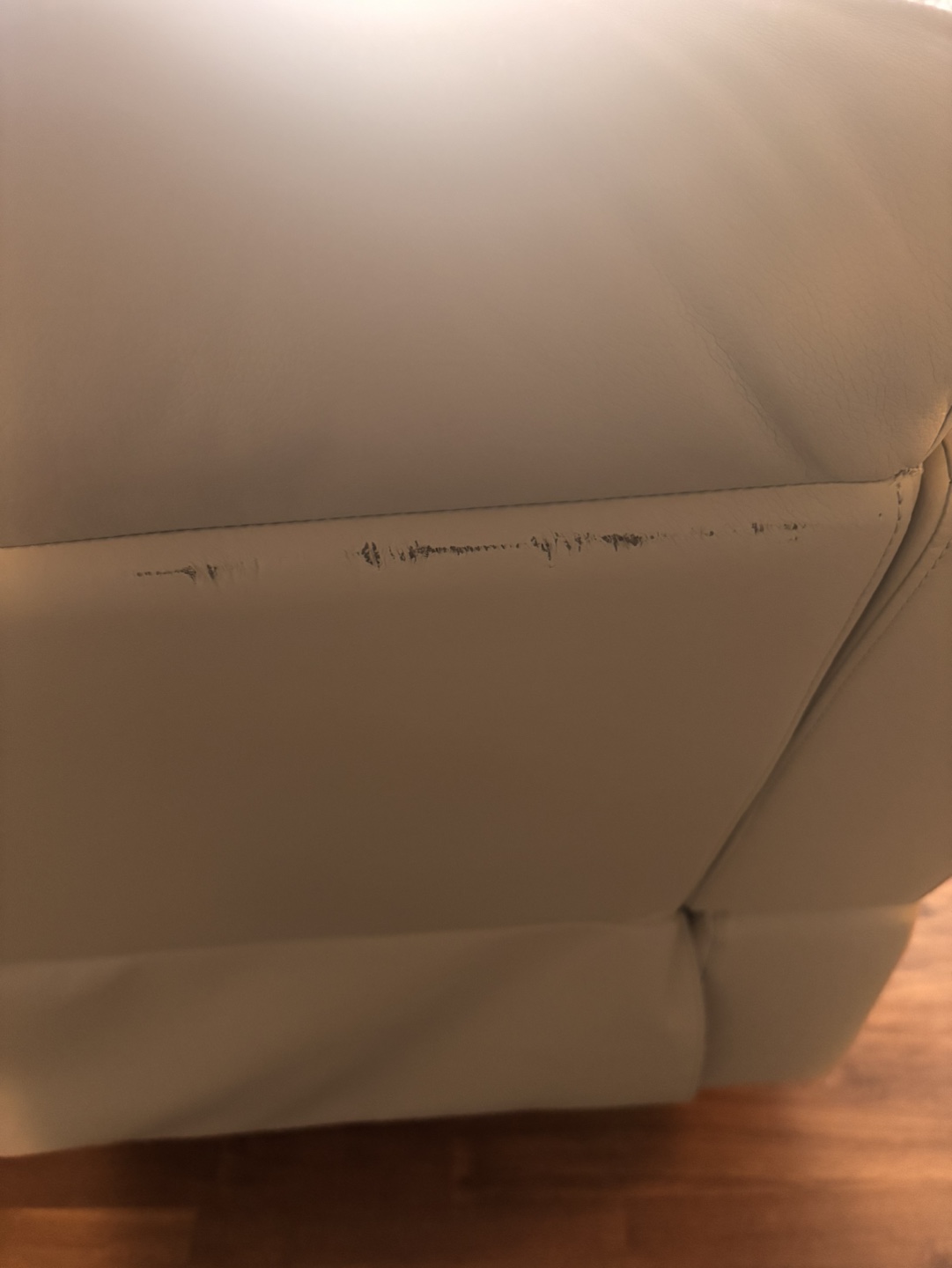 Beige Leather Recliner - photo 4