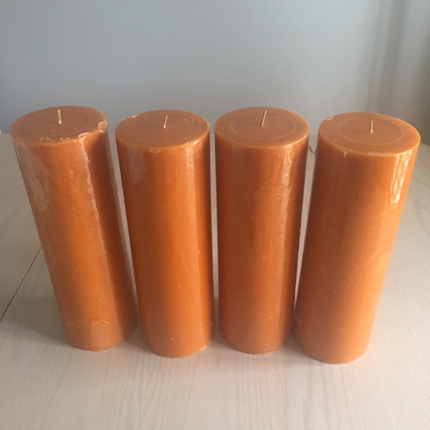 Amber Pillar Candles  11 inch tall $10 each - photo 2