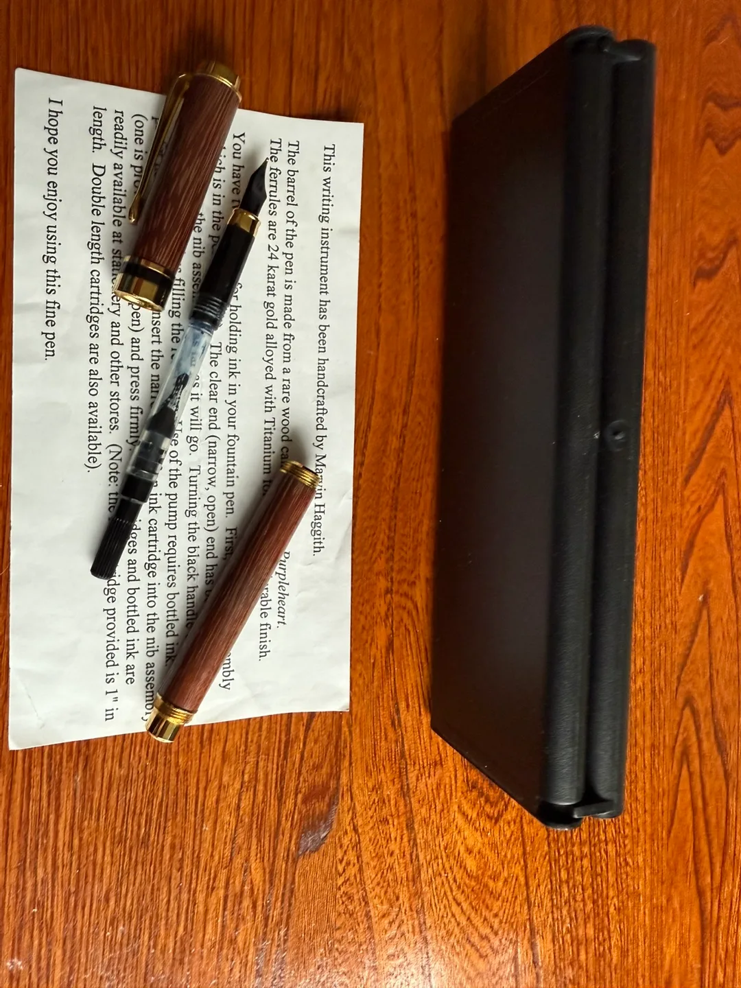 Handcrafted Wooden Fountain Pen with Case image indicator(3)