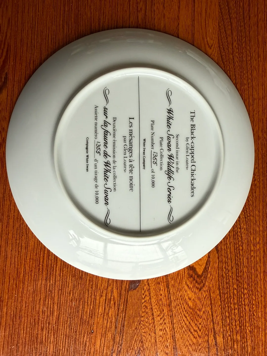 Glen Loates Wildlife Series Plate - Black-capped Chickadees image indicator(3)