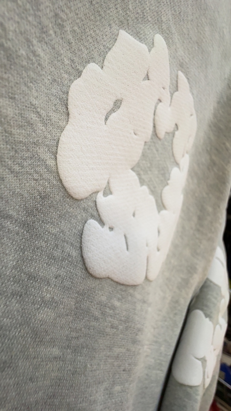Grey denim tear hoodie - photo 4