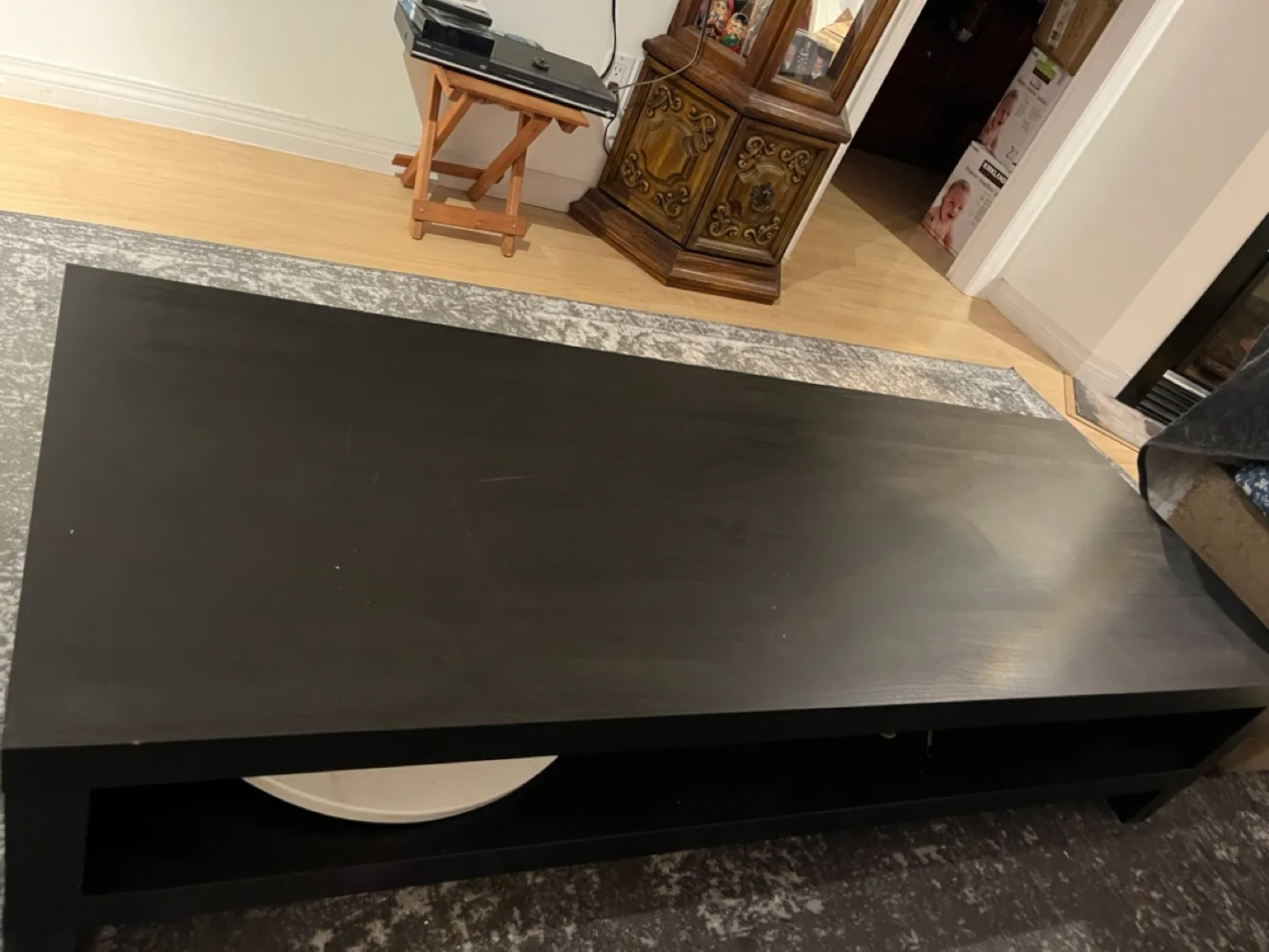 Black Coffee Table with Storage image indicator(2)