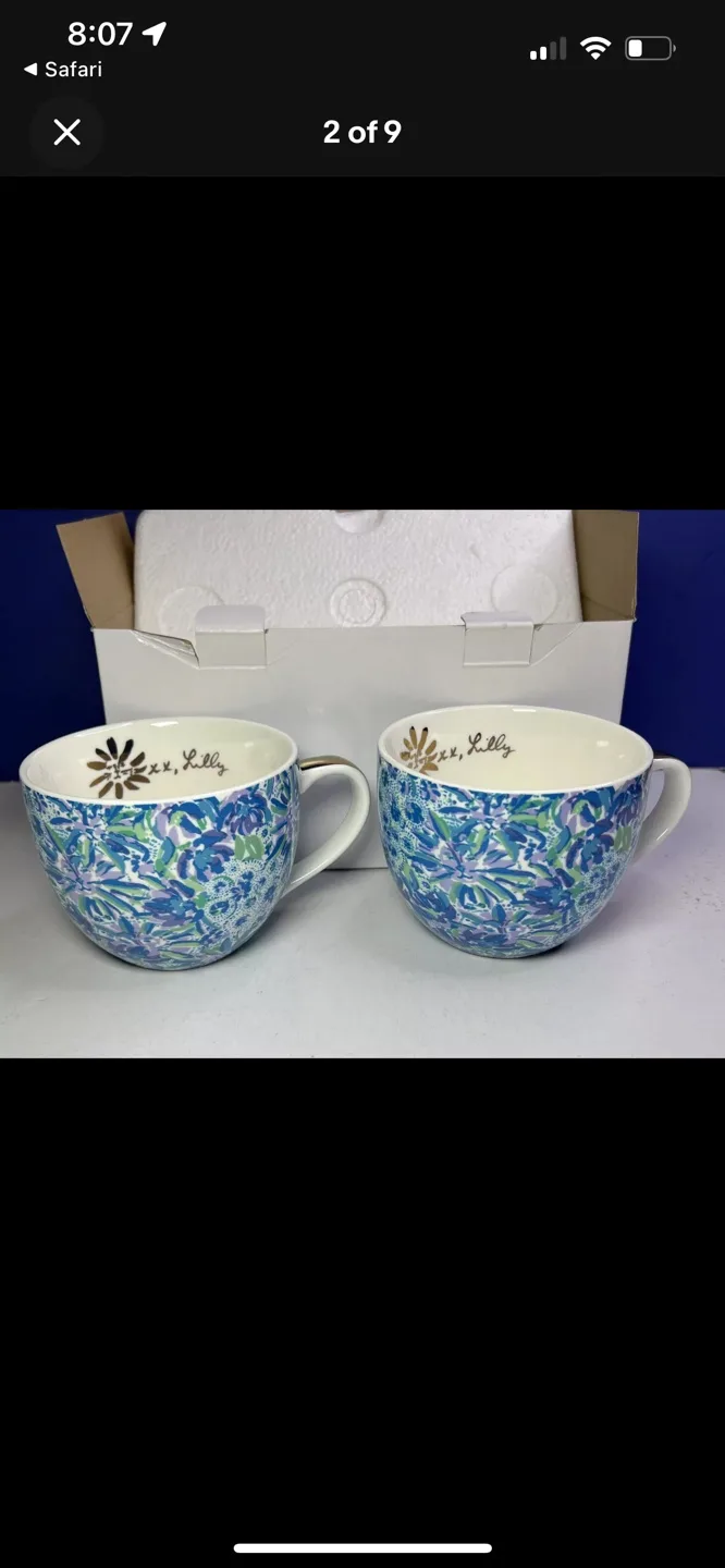 Lilly Pulitzer Ceramic Mugs - Set of 2 image indicator(3)