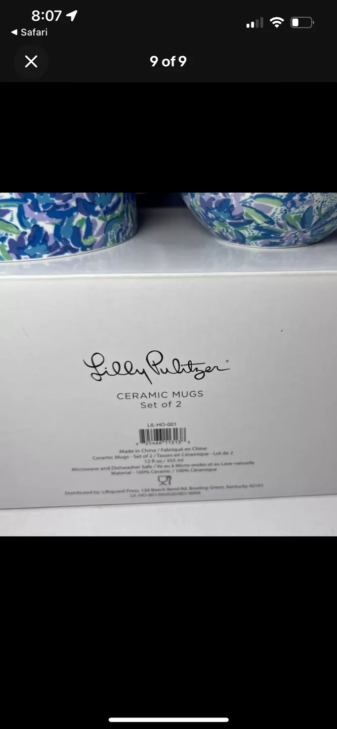 Lilly Pulitzer Ceramic Mugs - Set of 2 image indicator(5)